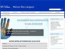 Tablet Screenshot of maisondeslangues.univ-reunion.fr